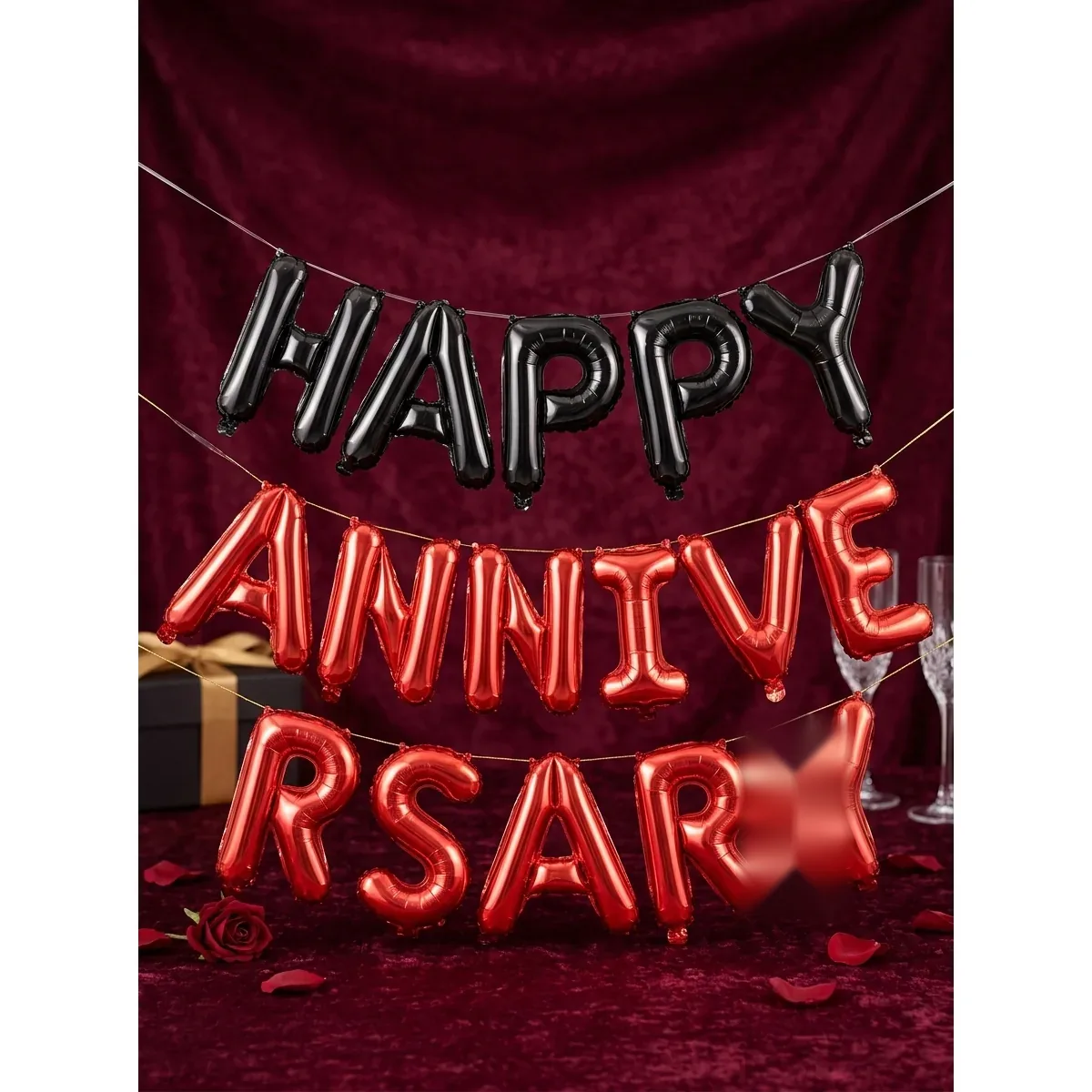Happy Anniversary Foil Balloon Banner