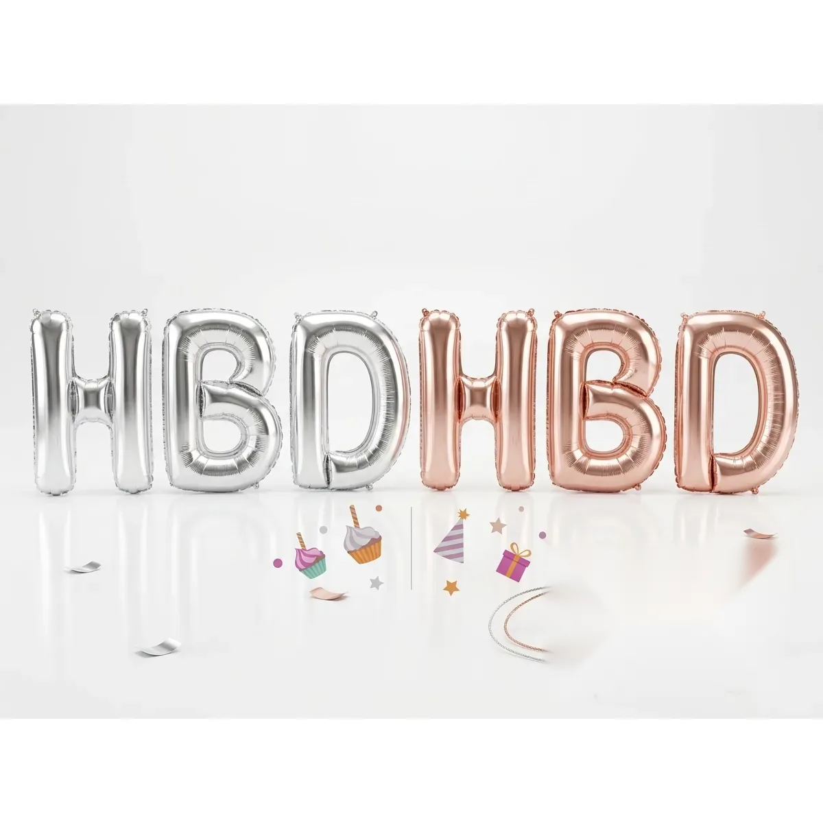 HBD Foil Balloon Set