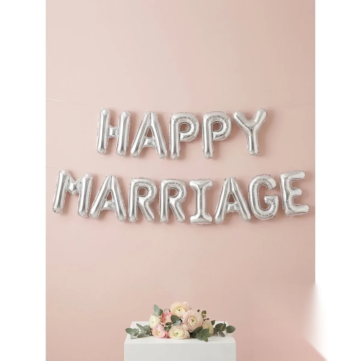 Happy Marriage Foil Balloon Banner