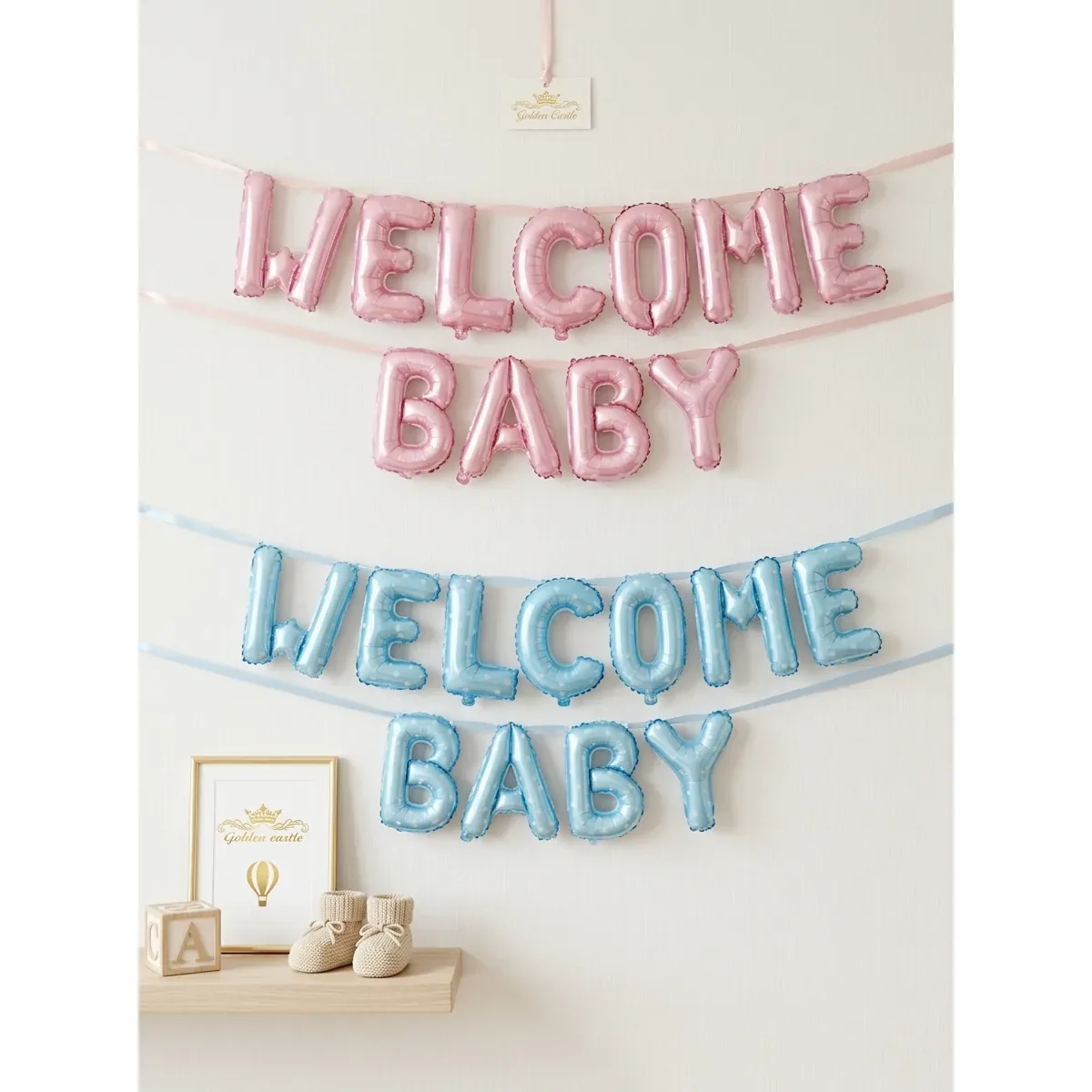 Welcome Baby Foil Balloon Banner