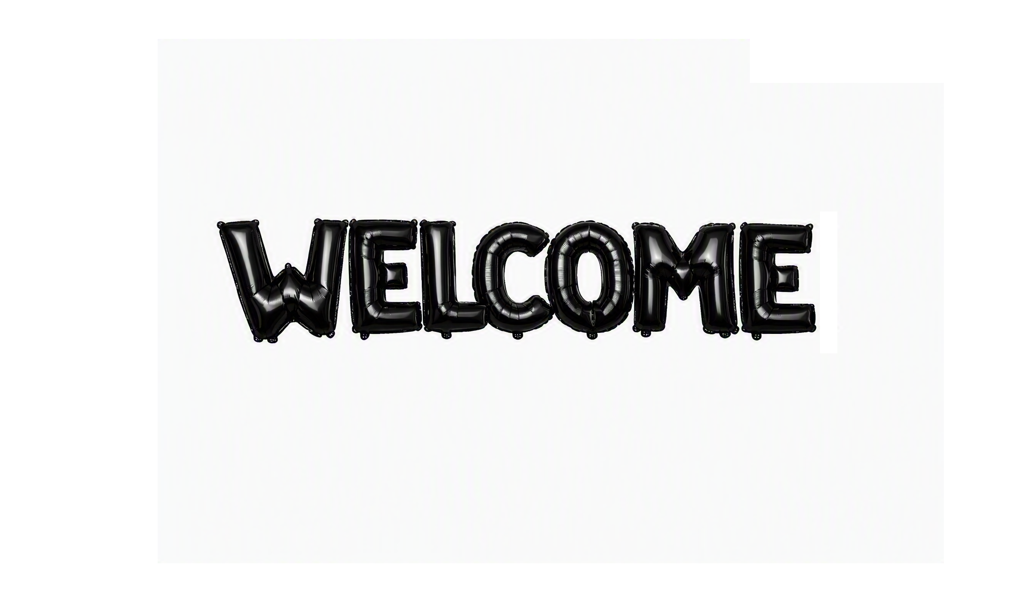 Black WELCOME Foil Balloon 17"
