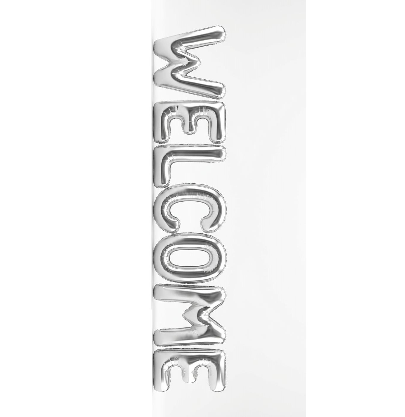Silver WELCOME Foil Balloon 17"